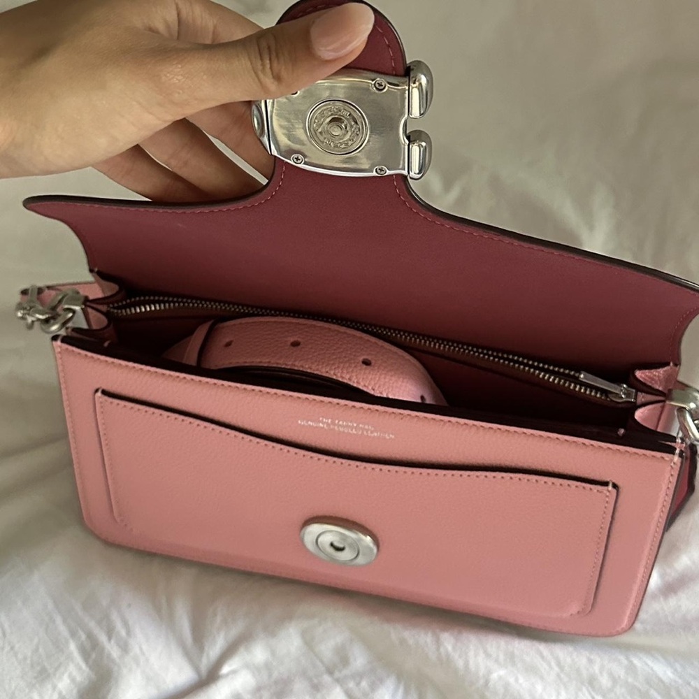 Coach Pink Leather Shoulder Bag - Picture 4 of 5
